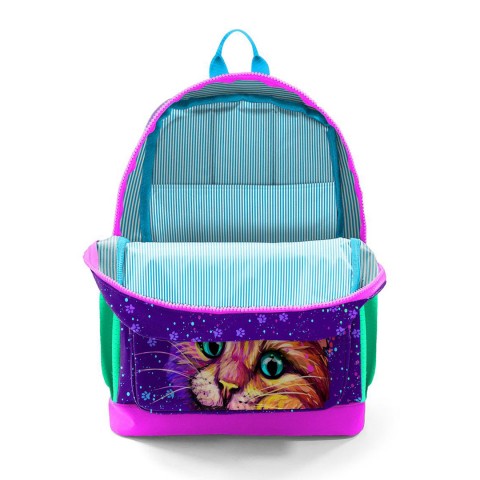 Coral High Kids Kedi Desenli Dört Bölmeli Okul Sırt Çantası 23732
