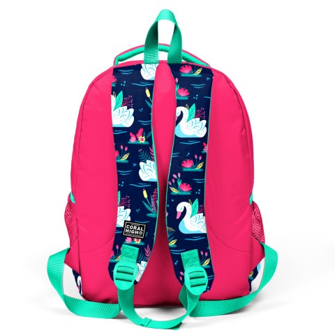Coral High Kids Kuğu Desenli Üç Bölmeli Okul Sırt Çantası 23402