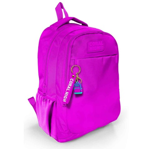 Coral High Kids Pembe Üç Bölmeli Okul Sırt Çantası 14396