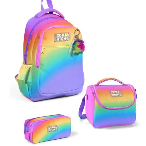 Coral High Kids Renk Geçişli 3’lü Okul Çanta Seti 14425