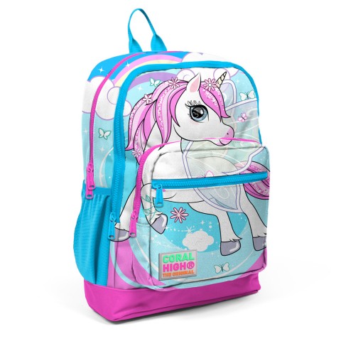 Coral High Kids Unicorn Desenli Dört Bölmeli Okul Sırt Çantası 23711