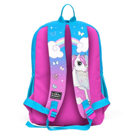 Coral High Kids Unicorn Desenli Dört Bölmeli Okul Sırt Çantası 23711