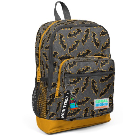 Coral High Kids Yarasa Desenli Dört Bölmeli Okul Sırt Çantası 23721