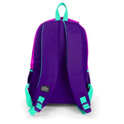 Coral High Mor Pembe Üç Bölmeli Okul Sırt Çantası 14401 + Beslenme