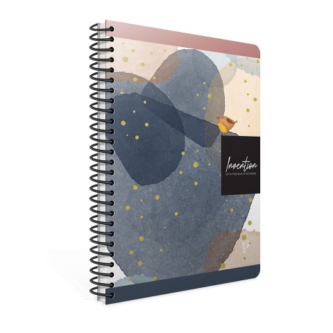 Gıpta Invention Spiralli Sert Kapak 17x24 120 Yaprak Çizgili Defter 6284