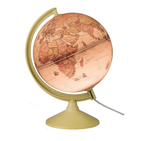 Globe Ø 26cm Antik Küre / Işıklı