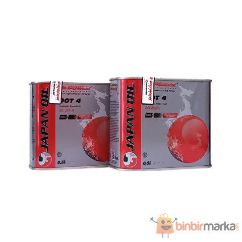 Japan Oil Bi-Power DOT 4 Plus Fren Hidroliği 500 ml 2li (Ü:2022)
