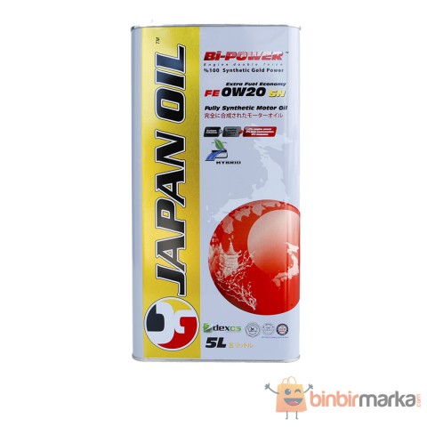 Japan Oil Bi-Power Tam Sentetik Dexos1 0w-20 5Lt (Ü:2022)