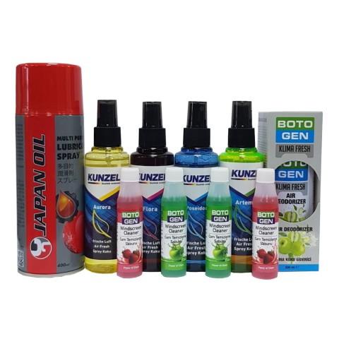 Japan Oil Çok Amaçlı Sprey + Sprey Koku + Cam Sabunu + Klima Fresh