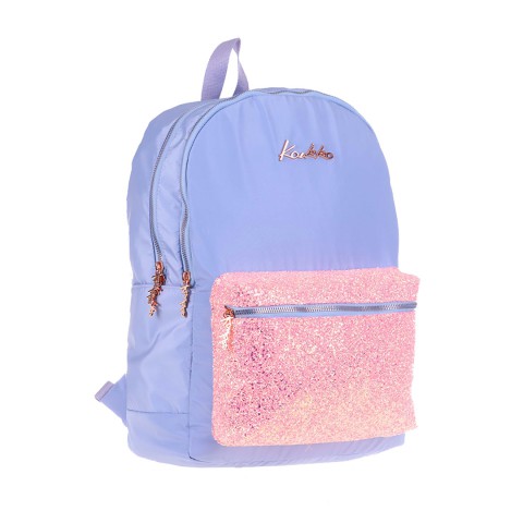 Kaukko Bright Sırt Çantası Taşlı-Floral Mavi K1521