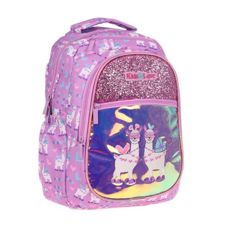 Kaukko Kids Love Lama Sırt Çantası Aynalı Taşlı L5093