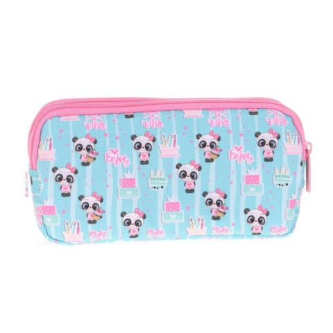 Kaukko Kids&love Üç Bölmeli Kız Çocuk Kalem Çantası - Pembe