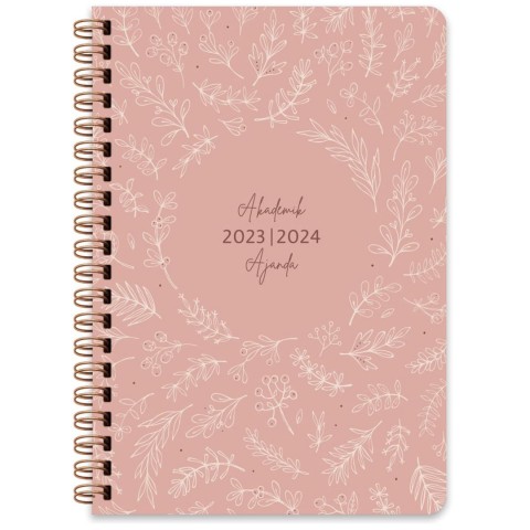 Keskin Color A5 Spiralli Akademik Ajanda - Pastel Flora