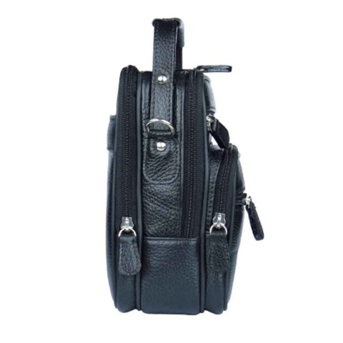 MÇ DERİ Erkek El Ve Omuz Askılı %100 Deri Çanta Siyah