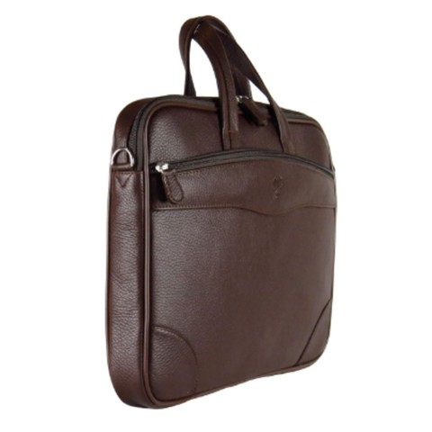 MÇ DERİ Hakiki Deri Evrak Çantası Üç Gözlü Laptop Bölmeli