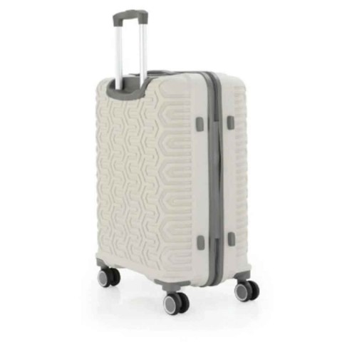 MÇS Üçlü Polipropilen Valiz Seti V377 - Kemik Gri