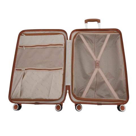 MÇS Üçlü Polipropilen Valiz Seti V377 - Şampanya