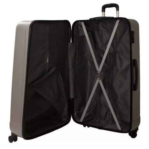 Mçs Battal Boy Abs Valiz V202-B 85 cm Silver