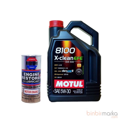 Motul 8100 Xclean efe 5W-30 4lt.+ Restore Motor Onarıcı 400 ml