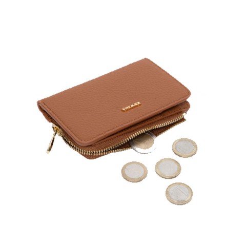 REWİNA 9110 Hakiki Deri Mıknatıslı Kadın Cüzdan Portföy Kahve