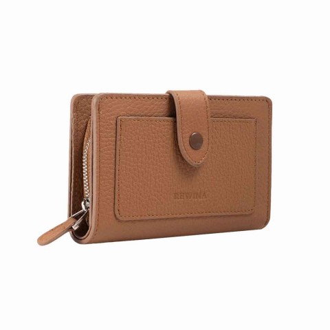 REWİNA 9729 Hakiki Deri BayanCüzdan Portföy Kahve