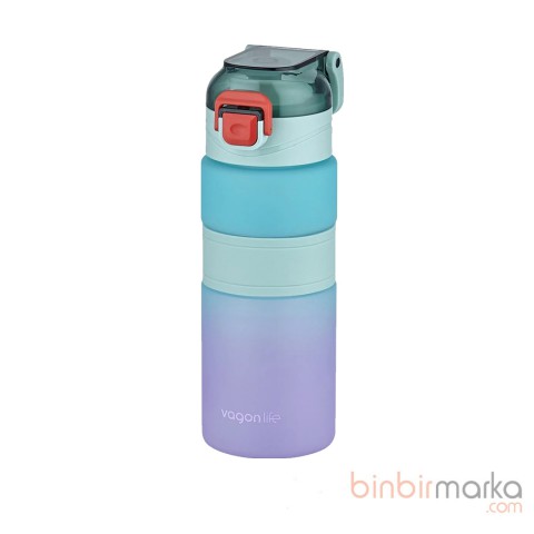 Vagonlife Çift Renkli Motivasyon Su Matarası 600 ml Asortili 3