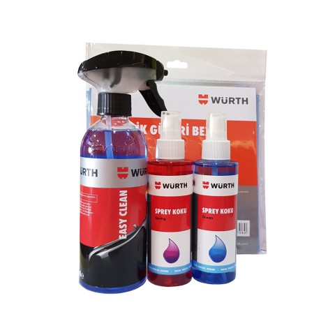 Würth Easy Clean 400 ml + Güderi Bez 38*60 + Sprey Koku 150 ml