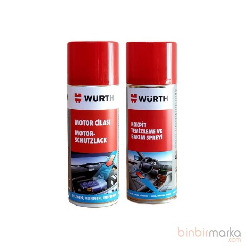 Würth Kokpit temizleme 400 ml + Motor Cilası 400 ml