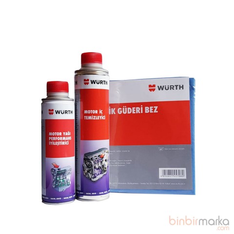 Würth motor iç temizleme+yağ performans iyileştirici+bez